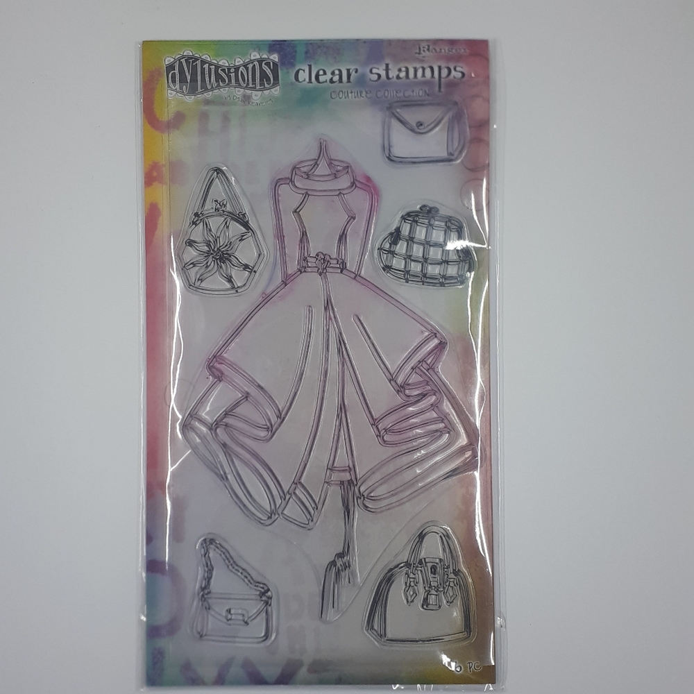 Dylusions Clear Stamps - Fashion Design Set